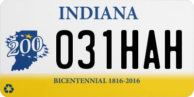 IN license plate 031HAH