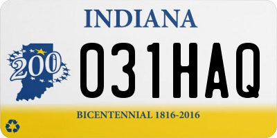 IN license plate 031HAQ