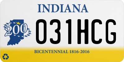 IN license plate 031HCG