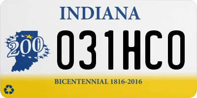 IN license plate 031HCO