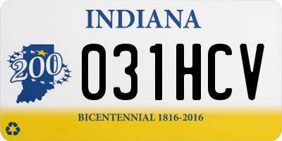 IN license plate 031HCV