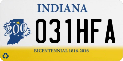 IN license plate 031HFA