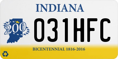 IN license plate 031HFC