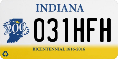 IN license plate 031HFH