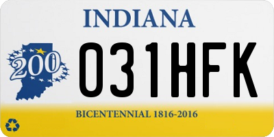 IN license plate 031HFK