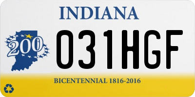 IN license plate 031HGF