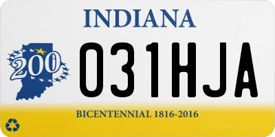 IN license plate 031HJA