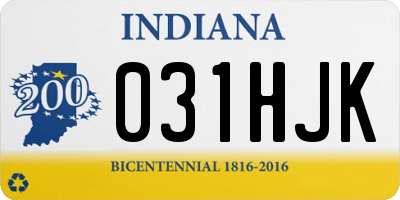 IN license plate 031HJK