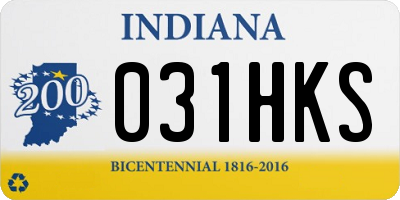 IN license plate 031HKS