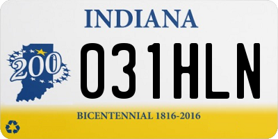 IN license plate 031HLN
