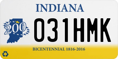 IN license plate 031HMK