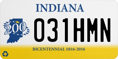 IN license plate 031HMN