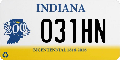 IN license plate 031HN