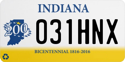 IN license plate 031HNX