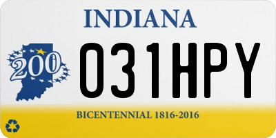 IN license plate 031HPY