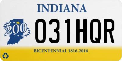 IN license plate 031HQR