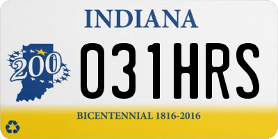 IN license plate 031HRS