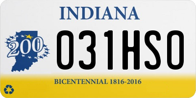 IN license plate 031HSO