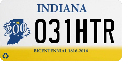 IN license plate 031HTR