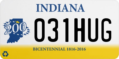IN license plate 031HUG
