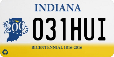 IN license plate 031HUI