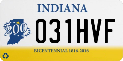 IN license plate 031HVF