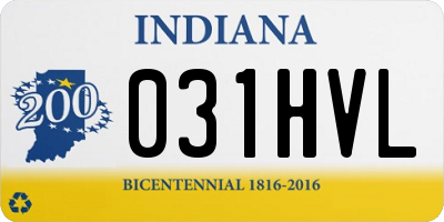 IN license plate 031HVL