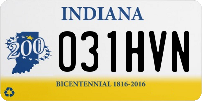 IN license plate 031HVN