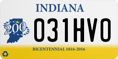 IN license plate 031HVO