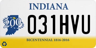 IN license plate 031HVU
