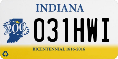 IN license plate 031HWI