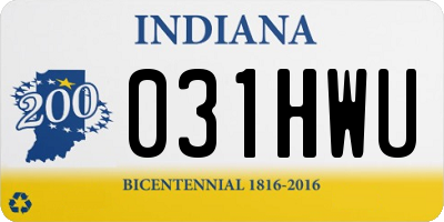 IN license plate 031HWU