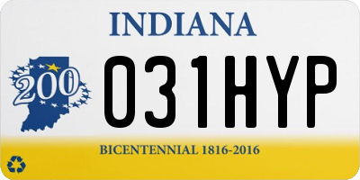 IN license plate 031HYP