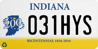 IN license plate 031HYS
