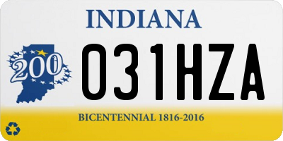 IN license plate 031HZA