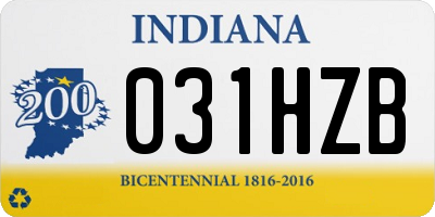 IN license plate 031HZB