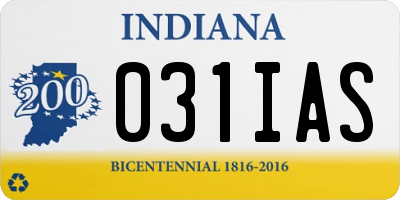 IN license plate 031IAS