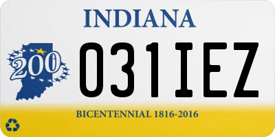 IN license plate 031IEZ