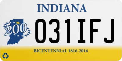 IN license plate 031IFJ
