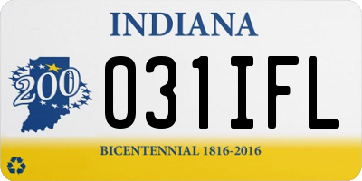 IN license plate 031IFL