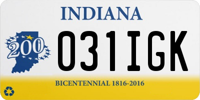 IN license plate 031IGK