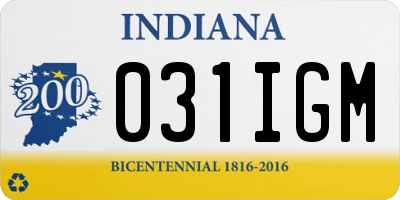 IN license plate 031IGM