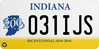 IN license plate 031IJS