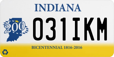 IN license plate 031IKM