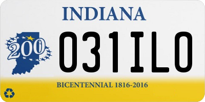 IN license plate 031ILO