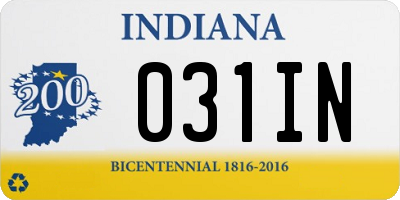 IN license plate 031IN