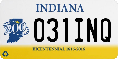 IN license plate 031INQ