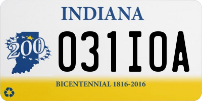 IN license plate 031IOA