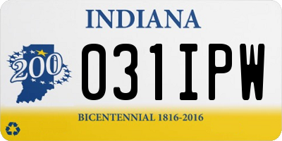 IN license plate 031IPW