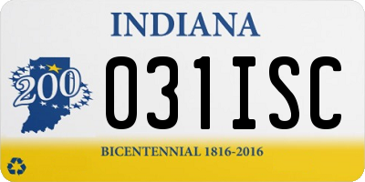 IN license plate 031ISC